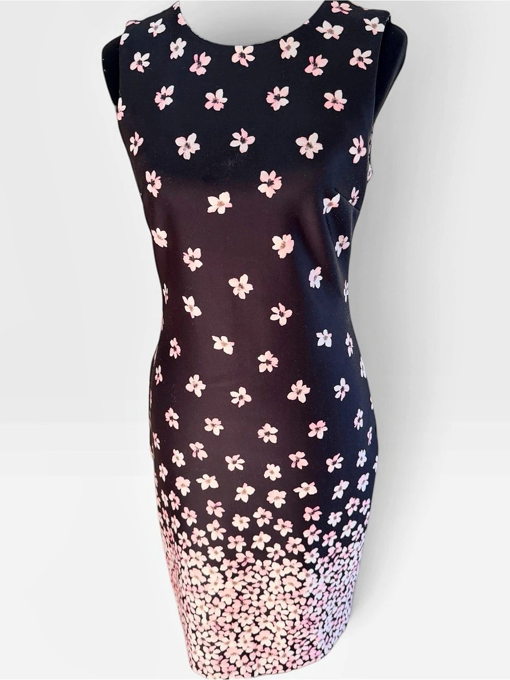Tommy Hilfiger Floral Mini Dress in Black & Pink Size 14 - fits small
